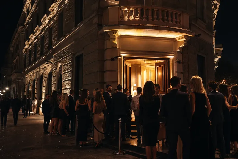 Kaufleuten Club Zürich bei Nacht
